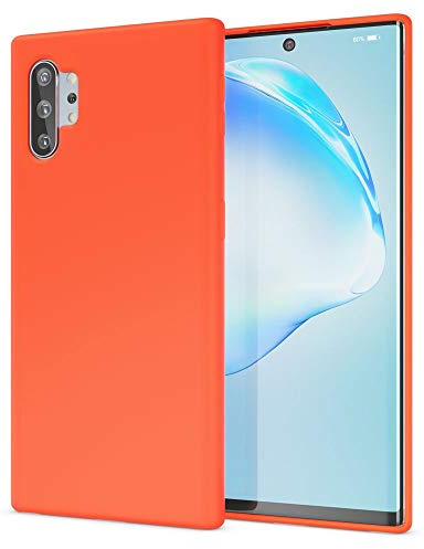 NALIA Neon Silikonhülle für Samsung Galaxy Note 10 Plus/Note 10 Plus 5G - Soft-Touch & Signal-Neon - NEONSHOCK (Matte Schutzhülle) - Marke aus Berlin, Farbe:Orange
