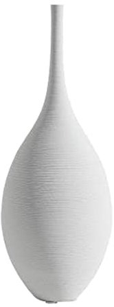 MagiDeal Keramik Blume Vasen, Dekorative Hohen Konische Knospe Vase, Home Decor Mittelstücke, weiß Schwarz Vase Vermittlung Bouquets Dekoration - Weiß B