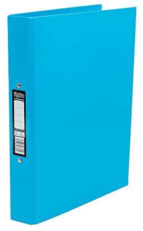 Pukka Pad, Brights A4 Ringbinder Files with 2 O-Ring Mechanism – 10 Pack – 40mm Spine with Customisable Label for Large Amounts of Documents – 32 x 26.3mm, Blue