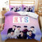 Fgolphd BTS Bulletproof Boy Scouts bettwäsche-,Kinder bettwäsche 3D-Digitaldruck Polyester,Allgemein für Erwachsene und Kinder (16,Single 135×200CM)