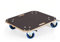 Web Communication C.S. GmbH & Co. KG Rollbrett 60x50 cm | Schwerlastdolly | 360° drehbare Vollgummi-Rollen | 450 kg Tragfähigkeit | Dunkelbraun