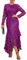 IWFEV Robe longue asymétrique à paillettes pour femme - Robe longue en dentelle - Robe de soirée, violet, XX-Large