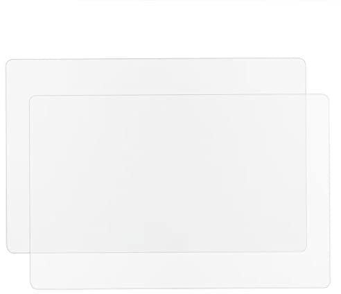 2 Pack Silicone Mats for Worktops 60x40cm, Treerit Non-Slip Waterproof Heat-Proof Large Work Protector, Heat Resistant Mat, Kitchen Worktop Protector, Silicone Craft Painting Mat, Translucent