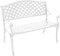 DEGAMO Gartenbank Parkbank Oxford 2-sitzer aus Aluguss, Farbe Weiss, wetterfest