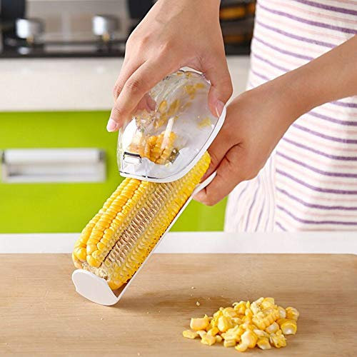 Corn Stripper, Kitchen Corn Peeler for Corn on The Cob Stripping Tool Corn Peeler Cob Remover with Protecting Hand Gadget for Home Kitchen
