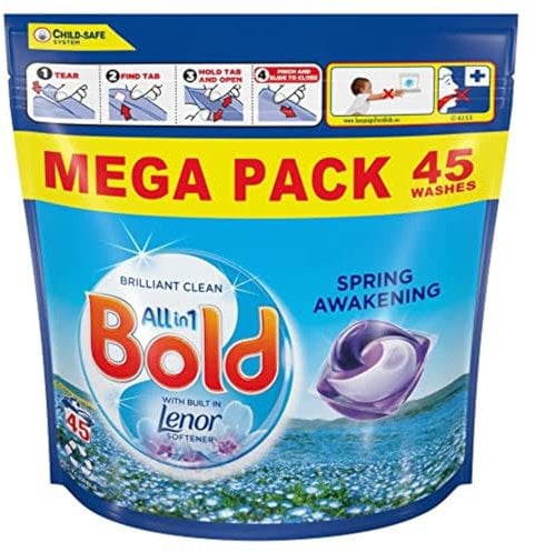 Bold All-in-1 Pods Washing Capsules Spring Awakening 45 Washes