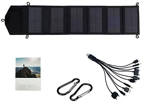 ISOLEI 15 Watts Mono Solar Panel, High Efficiency Monocrystalline Foldable Solar Panel with 2 USB Output for Smartphones,Tablets,Power Banks,Camping