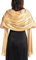 Atigy Stola Damen Festlich Satin Tuch Schal Elegant Braut Stola Schal fur Abendkleid Hochzeit (Gold)