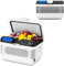 Samnuerly 12L Car Refrigerator,Portable Refrigerator,12V/24V/110-220V Home Use Portable Electric Fridge Cooler,Hot and Cold Function(-10℃~65℃),for Road Trip,Camping,Vehicles,110V