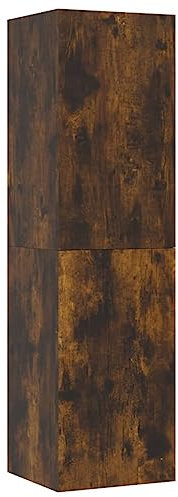 vidaXL Mobile Porta TV a Parete Rovere Fumo 30,5x30x110 cm