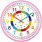 VINILITE Wanduhr Kinder lautlos 30 cm Ablesen Farbenfrohe Kinderwanduhr Lernen Wohn- /Schlaf/Kinderzimmer großes Ziffernblatt Büro