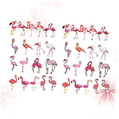STOBOK 36st Flamingo-skateboard-aufkleber Flamingo-laptop-aufkleber Flamingo-autoaufkleber Vinyl-flamingo-aufkleber Gepäckaufkleber Flamingo-autos-aufkleber Handyhülle Rechner
