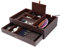 BY for Kitchen & Home Baoyun Mens Valet Tray 2 Layers Faux Leather Valet Dresser 9 Compartment Nightstand Organiser Tray (Brown Tray)