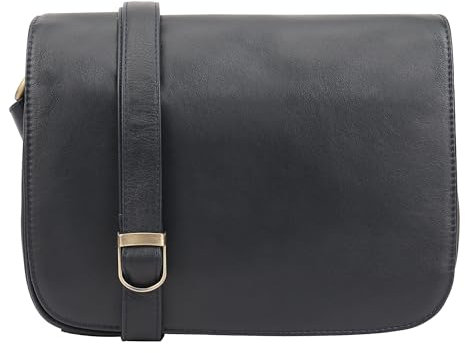 Lloyd Baker NAHAN Umhängetasche aus echtem Leder, weiche Lederhandtasche mit verstellbarem Riemen, kompakte Größe mit mehreren Fächern, Kartenfächern und Reißverschlusstaschen., navy