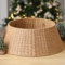 HEMEIYU Handgefertigter Weihnachtsbaum-Halsband-Korb, Rock, elegant, gewebter Rattan-Ringsockel, 68,6 cm, Ständer Dekoration für Ferienhaus, ideal zum Abdecken von Baumständern