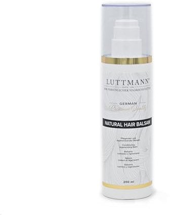 LUTTMANN® Natural Hair Balsam 200 ml - Haarersatz Balsam Spülung – Intensive Pflege für sämtliche Echthaarperücken, Haarteile, Extensions & Eigenhaar - Made in Germany & dermatologisch getestet