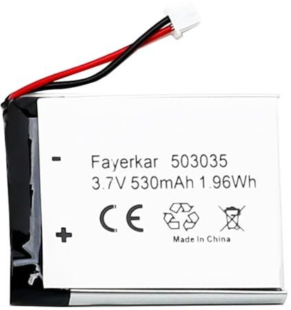 Fayerkar 3,7 V, 530 mAh, 503035, batteria ricaricabile ai polimeri di litio di ricambio per prodotti elettronici fai da te con 3,7 – 5 V, luci a LED mobili