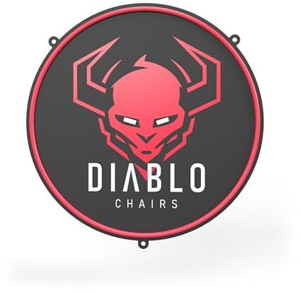 Diablo Neon LED, Decoración Gaming | Control Remoto Gaming Conmutación de Intensidad, 4 Modos de Iluminación | Luz Gaming | ⌀ 54 cm | Negro