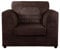 Furnishings For Less UK New Luxor Jumbo Cord Fabric Armchair Single Seater Curved Arm (Brown)