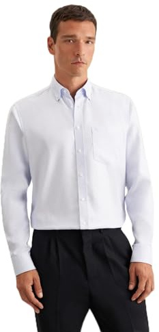 Seidensticker Herren Business Hemd - Regular Fit - Bügelfrei - Button-Down-Kragen - Langarm - 100% Baumwolle