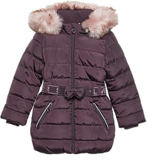 s.Oliver Steppmantel mit abnehmbarer Kapuze und Gürtel aubergine 92