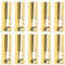 Kronleuchter-Kerzenlampen-Sockelhülse, 10 Stück, Galvanisiertes Eisen, Kerzenform, Sockelabdeckungen, Hülsen, 7,6 cm Hoch, Kerzenabdeckung, Tropfhülsen(Gold 2)
