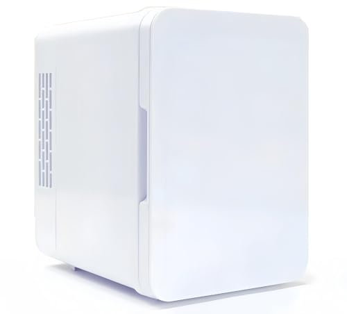APZKNHDA 6L Car Refrigerator, Dual-Purpose Refrigerator for Car, Mini Skincare Fridge for Facial Mask, Skin Care Products, Fruit Refrigeration, Small Refrigerator with Partition,Japan