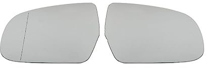 Cristal Espejo Espejo Retrovisor De Cristal para Audi A4 A3 S5 2010 2011 2012 2013 2014 2015 2016 Espejo Lateral De Cristal con Calefacción Espejo retrovisor Vidrio(L and R)