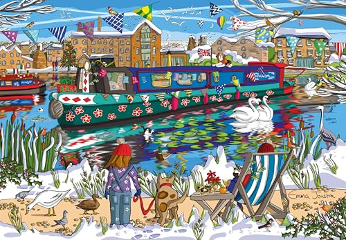 Great British Jigsaws Emma Joustra Puzzle „Winter Canal“, 1000 Teile