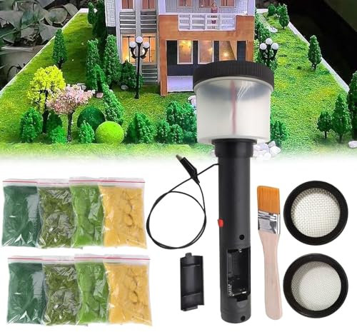 Mini Floccaggio Erba Statica, Mini Applicatore In 4 Colori Per Floccatrice 8 Erba Statica 2 Applicatore ABS Netcover Con Impugnatura Antiscivolo Per Modellazione Scenica Modellazione Tavoli Con Sabbia