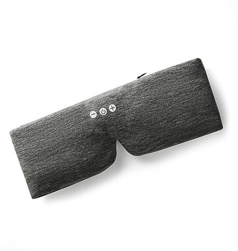 ALASKA BEAR Headphone Cotton Headband Bluetooth 5.2 HD Stereo Noise Reduction Eye Contour Built-in Cotton Sleep Mask with Thin Speakers Wireless Audio Sound Sports Headgear(Cool Gray)