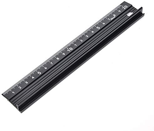 Metall Linjal Aluminiumoy Skärlinjal Linjal L Typ Aluminiumlegering Verktyg Hårdvara Tillbehör Längd (L-typ 20 cm)