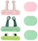 Mooshy 3 Stück Abschmink Haarband Kosmetik - Elastisches Make up Spa Stirnband Niedlich Korallen Fleece für Frauen Damen Skincare Make up Haarband zum Schminken Abschminken Waschen Dusche Sport