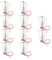 SICOSALT 100 Stueck Modell LED Strasse Lampe Beleuchtung Single Kopf Zug Layout Landschaft 1: 100