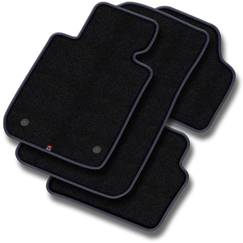 MatsMore Autoteppiche Automatten Velours Fussmatten passt für Audi RS3 8P 2003-2013 - Premium, Leder, Blau fußmatten Auto - Erleben Sie neuen Fahrkomfort mit einem Velours- Auto fußmatten Satz für I