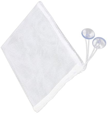 JOINPAYA Bolsa De Malla para Guardar Juguetes De Baño Ventosa para Niños, Tamaño 37x37 Cm, Bolsa Colgante Blanca, Organizador Infantil para Baño y Bañera, Pack De 2 Unidades
