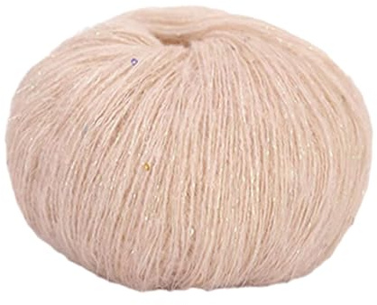 NVOQILIN Pailletten-Häkelgarn, Mohair-Garn für Hüte, Pullover, Schals, Handarbeiten, buntes Garn zum Häkeln und Stricken