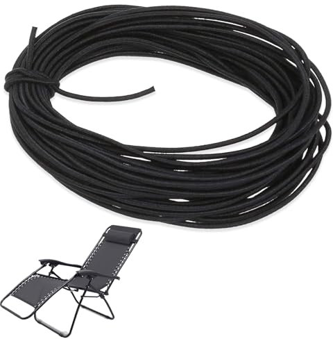 Gummischnur, 3mm×20m Expanderseile, Wetterfestes Spannseil, Schwarz Gepäckspanner, Auto Fahrrad Elastisches Expander Seil Gummischnur, für Camping, Güterverkehr