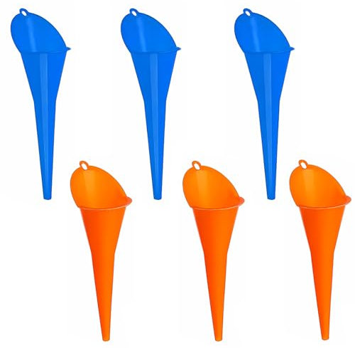 LZYDKH 6 PCS Universal Car Funnel Set, Blue and Red, Polypropylene (PP) Material, Multipurpose for Gas, Lubricants and Fluids