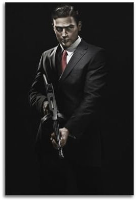ASDBHGEA Mafia 2 Spiel-Poster, dekoratives Gemälde, Leinwand, Wandposter und Kunstdruck, moderne Familienschlafzimmer-Dekoration, Poster, 30 x 45 cm