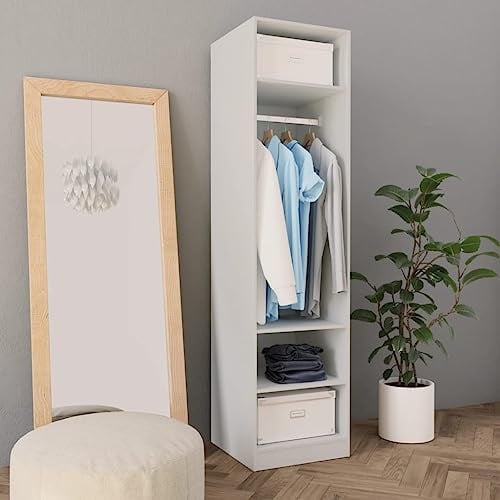 Generisch Kleiderschrank Weiß 50x50x200 cm Holzwerkstoff,jiangboyue-800234