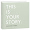 mintkind Baby Memory Journal – 18-Year Milestone Keepsake Book in Sage Green Linen, Baby Gift Photo Album with Thick Paper and Easy Yearly Entrie