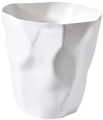 Milageto Abfalleimer Kreativer Papierkorb, großer Papierkorb, moderner Design-Mülleimer aus Kunststoff, ideal für Zuhause, Büro, Küche, Schlafzimmer, Badezimmer, 26 × 27 CM