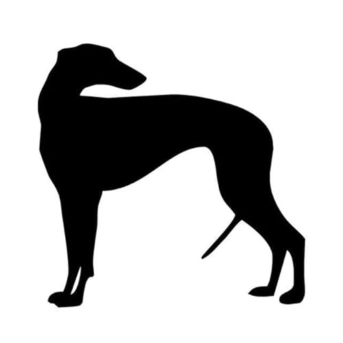 CHANYI 13X13Cm Windhund Hund Vinyl Aufkleber Auto Cartoon Tier Zubehör Schwarz/Silber Auto Stoßstange Toilette Kühlschrank Motorrad Fahrrad Dekorativ
