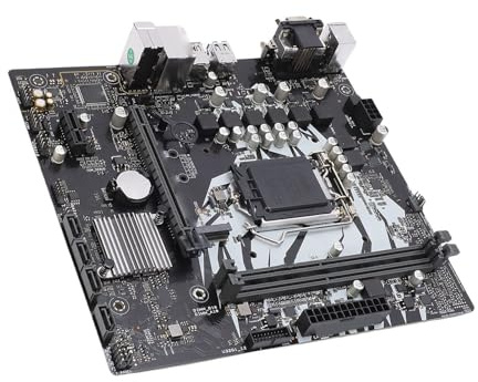 M.2 Computer Motherboard, LGA 1200 DDR4 Dual-Channel Micro-ATX Mainboard mit PCIe 3.0, 4 USB 3.2 Gen 1, 6 USB 2.0, SATA 3.0 und RJ45 Anschlüssen