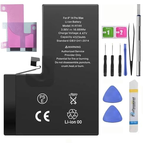 ZAMLINK Black Label Battery compatible with iPhone 14 Pro Max- Capacity 4323 mAh - Replacement uk stock