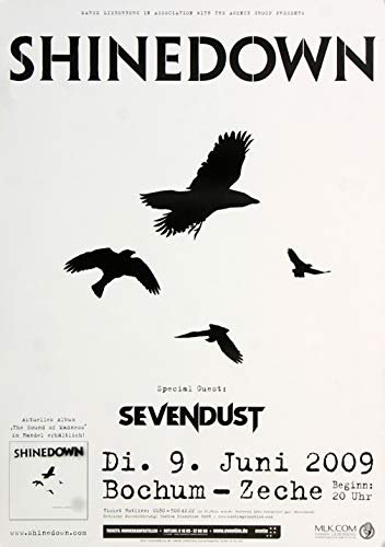 Shinedown - Madness, Bochum 2009 » Konzertplakat/Premium Poster | Live Konzert Veranstaltung | DIN A1 «