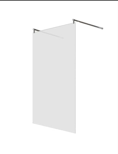 Glaszentrum Hagen - 10mm Duschwand - Duschabtrennung - Dusche - Walk-In Dusche - Fest & Freistehend - ESG - Variante (Freistehend-Satiniert (Halterung-Rund), 78x200cm)