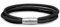 CHAMOON® Lederarmband Damen Schwarz - Armband Damen Leder Schwarz, Wickelarmband Damen Personalisiertes Armband Leder Damen, Charm Armband S 17,50 cm