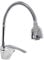 Vetrineinrete® Rubinetto a canna alta flessibile pieghevole da lavello per cucina miscelatore orientabile monocomando 360° di rotazione con doccetta a doppio getto monoforo in ottone cromato 52934 B20